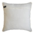 thumbnail image 4 of The HomeCentric Decorative Throw Pillow Cases Ivory, Beige & Grey 18"x18" (45x45 cm) Cotton Linen Boho, Lace, Bouclet Embroidery Cushion Covers For Sofa, Geometric Contemporary Style - Medina Artistry, 4 of 4