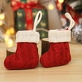 thumbnail image 4 of Cutlery Holder Cartoon Stripe Knit Christmas Stockings Design Create Atmosphere Christmas Table Decorations Cover, 4 of 10