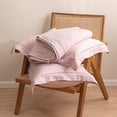 thumbnail image 7 of Simple&Opulence 100% Washed Linen Duvet Cover with Embroidered, 3 Pieces Soft Farmhouse Comforter Set with Button Closure,1 Duvet Cover and 2 Pillowshams (Queen,Dusty Pink), 7 of 7