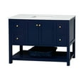thumbnail image 6 of Lakeshore 48" Bathroom Vanity with Royal Blue Cabinet and Engineered White Top, 6 of 6