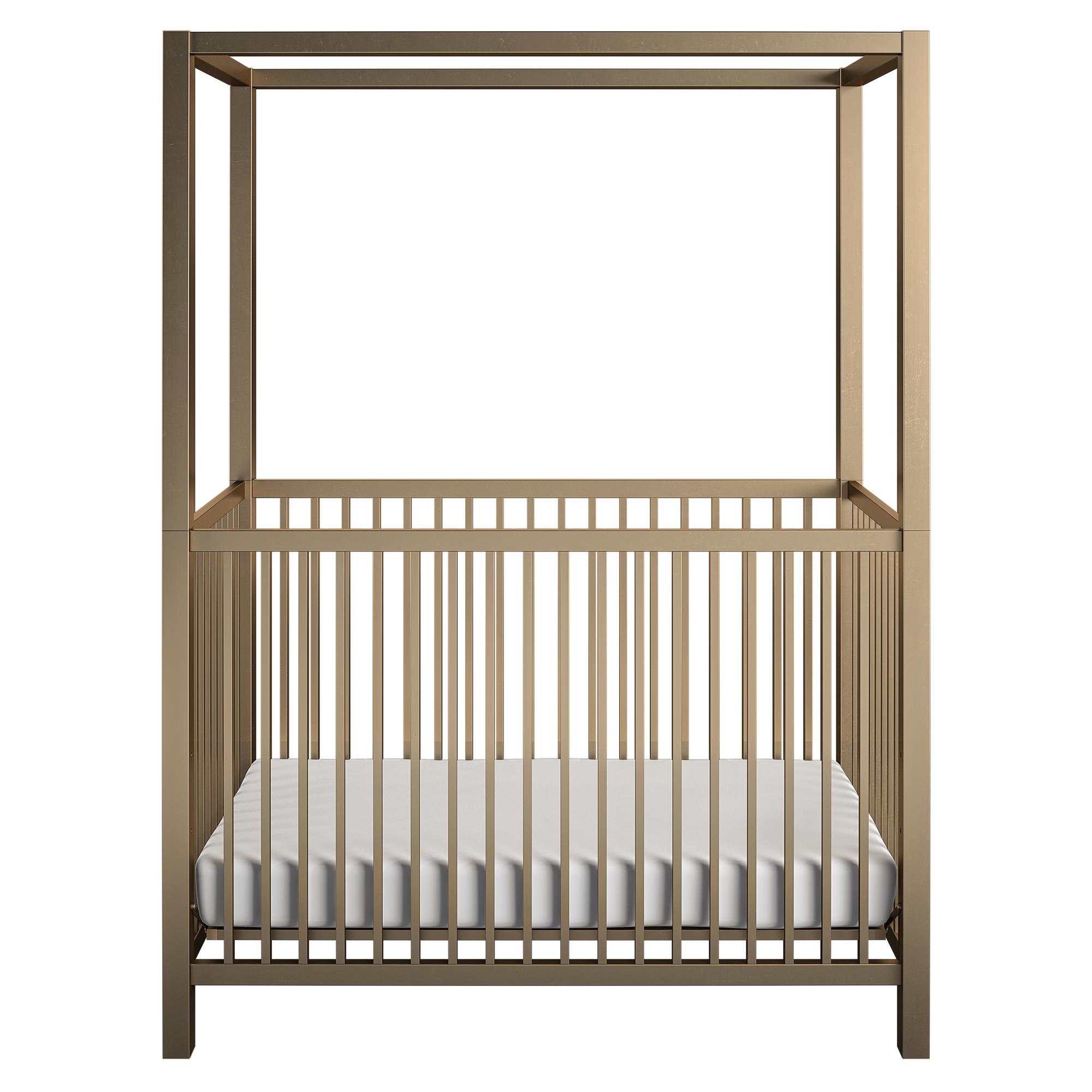 Little Seeds Monarch Hill Haven Gold Metal Canopy Crib