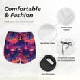 thumbnail image 4 of Bixox Women's Retro Palms pattern 2 in 1 Running Shorts - Lightweight Athletic Workout Gym Yoga Shorts Liner with Pockets - X-Large, 4 of 7