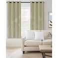 thumbnail image 2 of Spring Flower Butterfly Blackout Curtains 84 Inch Length Plant Floral Lines Countryside Beige Thermal Insulated Window Curtain Window Drapes 2 Panels for Bedroom Living Room 52"Wx84"L, 2 of 9