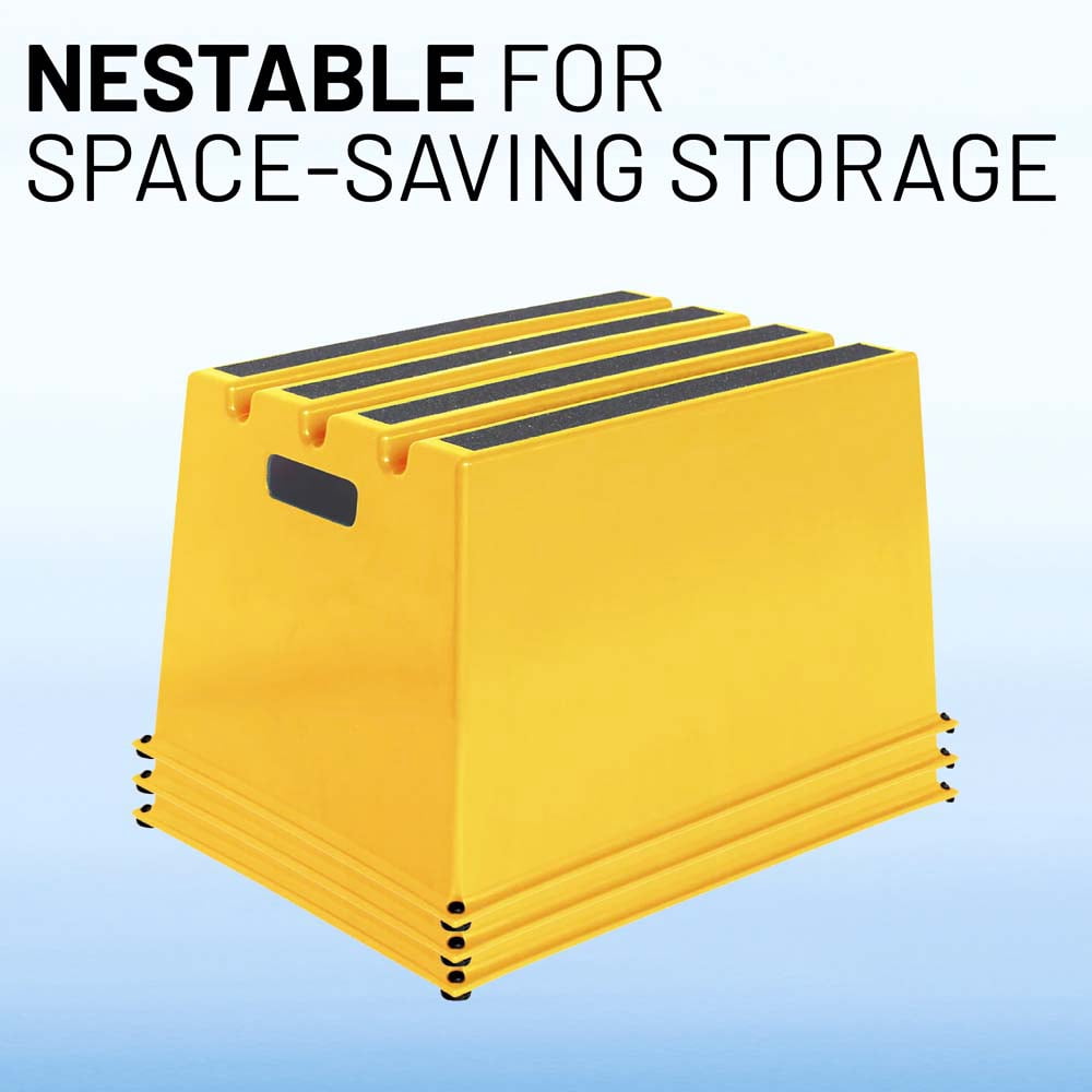 US Weight 1-Step Yellow Safety Step – Lightweight, Durable, Anti-Slip Step Stool with High Visibility