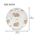 thumbnail image 4 of 60 Inch Round Tablecloth with White Lace Trim Fall Table Cover for Elegant Dining Decor Cute Capybara Pattern, 4 of 8