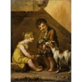 thumbnail image 2 of Pierre-Paul Prud'hon 11x14 Black Ornate Wood Framed Double Matted Museum Art Print Titled: Puppies (1790s), 2 of 5