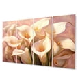 thumbnail image 2 of Designart "Cream Pink Lily Serenade Soft Florals" Floral Metal Wall Décor Set, 2 of 5