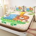 thumbnail image 3 of Castle Fairy Cartoon Elephant Lion Squirrel Full Size Sheets,Leopard Print Bed Sheets, 3 of 7