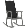 thumbnail image 1 of vidaXL Rocking Chair with Cushions Grey Solid Acacia Wood, 1 of 5