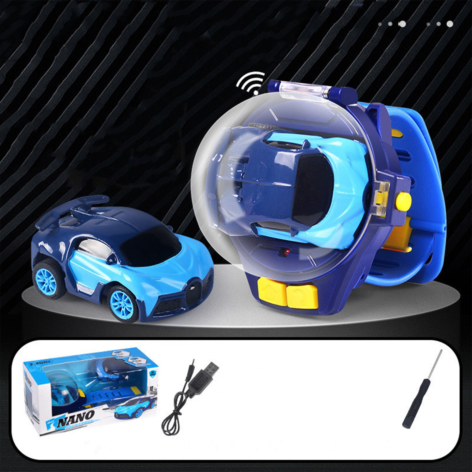Watch Remote Control Car Toy Electric Illuminated Toy Vehicles for Kids Children Boys Girls
