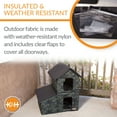 thumbnail image 5 of K&H Pet Products Two-Story Outdoor Kitty House with Dining Room Unheated Green Leaf 22 X 27 X 27 Inches, 5 of 9