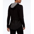 thumbnail image 2 of HUE Womens Layered Look Shirttail Hoodie;Medium, 2 of 2