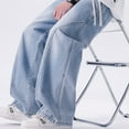 thumbnail image 6 of Conairie Men Jeans Relaxed Fit Elastic Waist Denim Pants Fashion Solid Comfy Lightweight Outdoor Hiking Pants With Pocket Light Blue M, 6 of 7