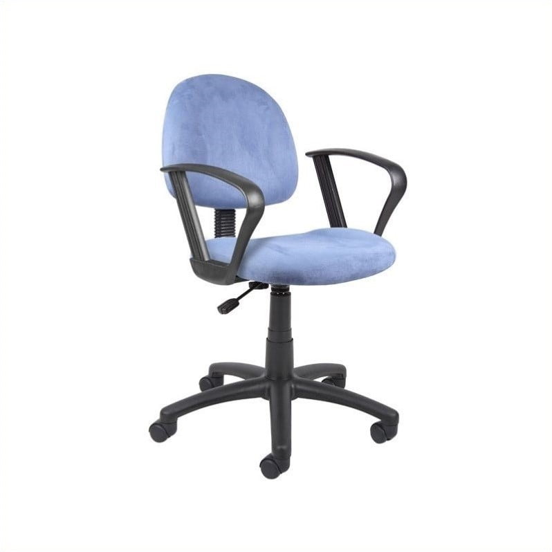 Scranton Co Microfiber Deluxe Posture Office Chair With Arms In Blue