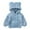 Blue, variant on Otqutp Baby Fashion Blouse Toddler Kids Girls Boys Full Zip Up Hooded Jacket Coat Bear Ear Long Sleeve Thick Outerwear Snowsuit for Party Birthday School
