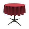 thumbnail image 1 of LA Linen TCpop58R-CranberryP28 Nappe en Popeline de Polyester Canneberge - 58 Po Ronde, 1 of 4