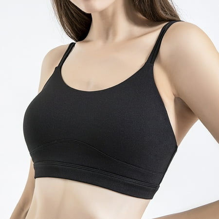 

dmqupv Mens Running Women Breathable Sports Bra Straps Padded Yoga Bra Gym Running Fitness Workout 2xl Crop Tops Women Black Small