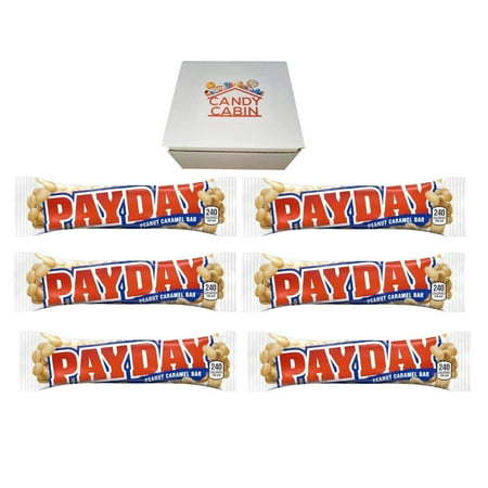 PAYDAY Peanut Caramel 1.85 Oz Bars By CANDY CABIN Peanut Caramel, 6 Pack