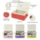 thumbnail image 5 of sweethay Cesta de costura, organizador de almacenamiento, contenedor de acolchado de punto para el hogar con asa, organizador de estuche profesional Almacenamiento y organización del hogar Rojo sweethay HA066337-01B, 5 of 6