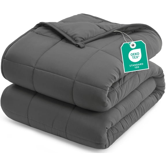 Utopia Bedding Weighted Blanket for Adults Queen 60x80 Inch, 20 lbs Grey Heavy Breathable Blanket for All Season, Filled with Glass Beads, Machine Washable