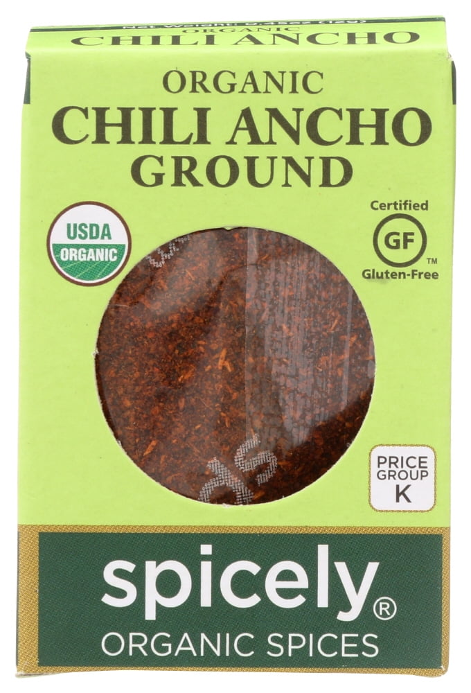 Spicely Organics Chili Ancho Ground, 0.45 Oz