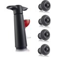 thumbnail image 1 of Ahorro de vino bomba con tapones de botellas de vacío-negro (bomba negra + 4 tapones) $ wine Saver con 4 tapones de vacío Afortunado Sencillez, 1 of 4