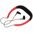 thumbnail image 4 of Auriculares deportivos Bluetooth impermeables para colgar en el cuello con tarjeta enchufable 4G (negro y rojo), 4 of 8
