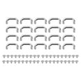 thumbnail image 2 of 20 Sets U Shape Bag Buckle, 5.5mm Screws Hardware with Arch Bridge Crafted Durability Arch Bridge Bag Buckle for Handbag Desk Drawer, 2 of 7