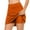 Orange, variant on Workout Shorts Women Solid Color Running Pull-on Elastic Quick Dry Skinny Shorts Skirts Casual Mid Waist Sports Delightful Shorts Leggings Athletic Fit Shorts for Beach Army Green L