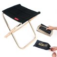 thumbnail image 2 of Asiento plegable JAMW para silla de picnic Taburetes portátiles Jardín Playa Pesca Camping color dorado, 2 of 5