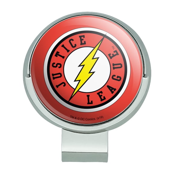 Justice League The Flash Athletic Logo Golf Hat Clip With Magnetic Ball Marker