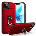 thumbnail image 2 of For Apple iPhone 12 Mini (5.4") Armor Hybrid Dual Layer 2in1 Military-Grade with 360° Rotating Metal Ring Holder Kickstand Cover ,Xpm Phone Case [Red], 2 of 8