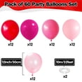 thumbnail image 2 of Globos HILAVO de látex, 60 unidades, 30 cm, fucsia, rosa intenso, rosa y rojo, 2 of 8