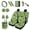 Cartoon Tractor Pattern, variant on Psesaysky Geometric Floral Car Accessories 15 Pack Set Tribal Universal Car Front Rear Seats Covers Sets with Gear Shift Cover, Handbrake Protector, Coaster Automobile Interior Decorations