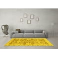 thumbnail image 3 of Ahgly Company Indoor Square Oriental Yellow Traditional Area Rugs, 4' Square, 3 of 4
