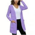 thumbnail image 4 of HongQid Cardigan de Mode Printemps Automne pour Femmes Léger Ouvert Long Tenues Décontractées avec Poches, 4 of 6
