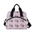 thumbnail image 2 of Insulated Crossbody Lunch Bag 10L Lunch Tote with Adjustable Shoulder Strap for Work Office Picnic Pink Vintage Roses Pattern, 2 of 6