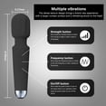 thumbnail image 2 of Centerel Wand Massager with 20 Modes 8 Vibration,Personal Body Massager Vibrator Wand-Black , Personal Massage Wand, 2 of 7