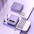 thumbnail image 7 of Portable Charger With Built In Cables, 6000mAh Mini Power Bank 4 Output 3 Input External Battery Pack, Phone Charger Smart Devices And Cell Phone, Purple, 7 of 7