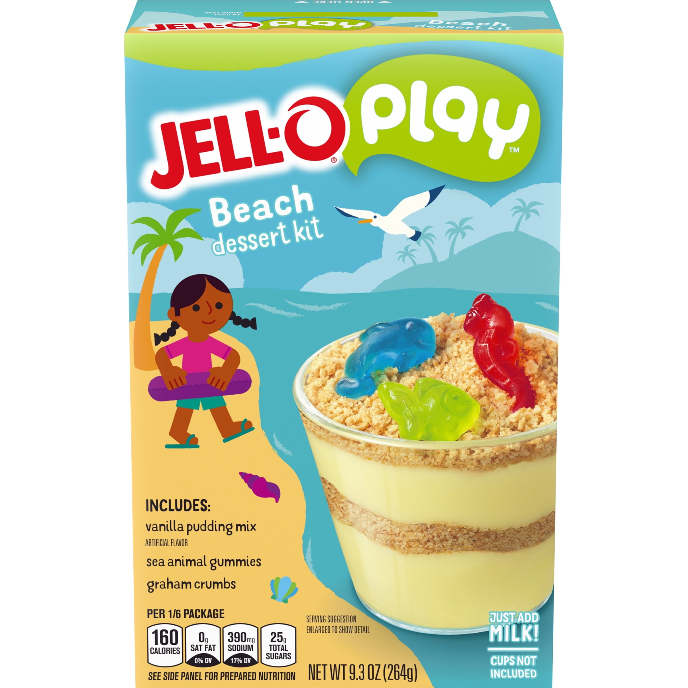 JELLO Play Beach Dessert Kit, 9.3 oz Box