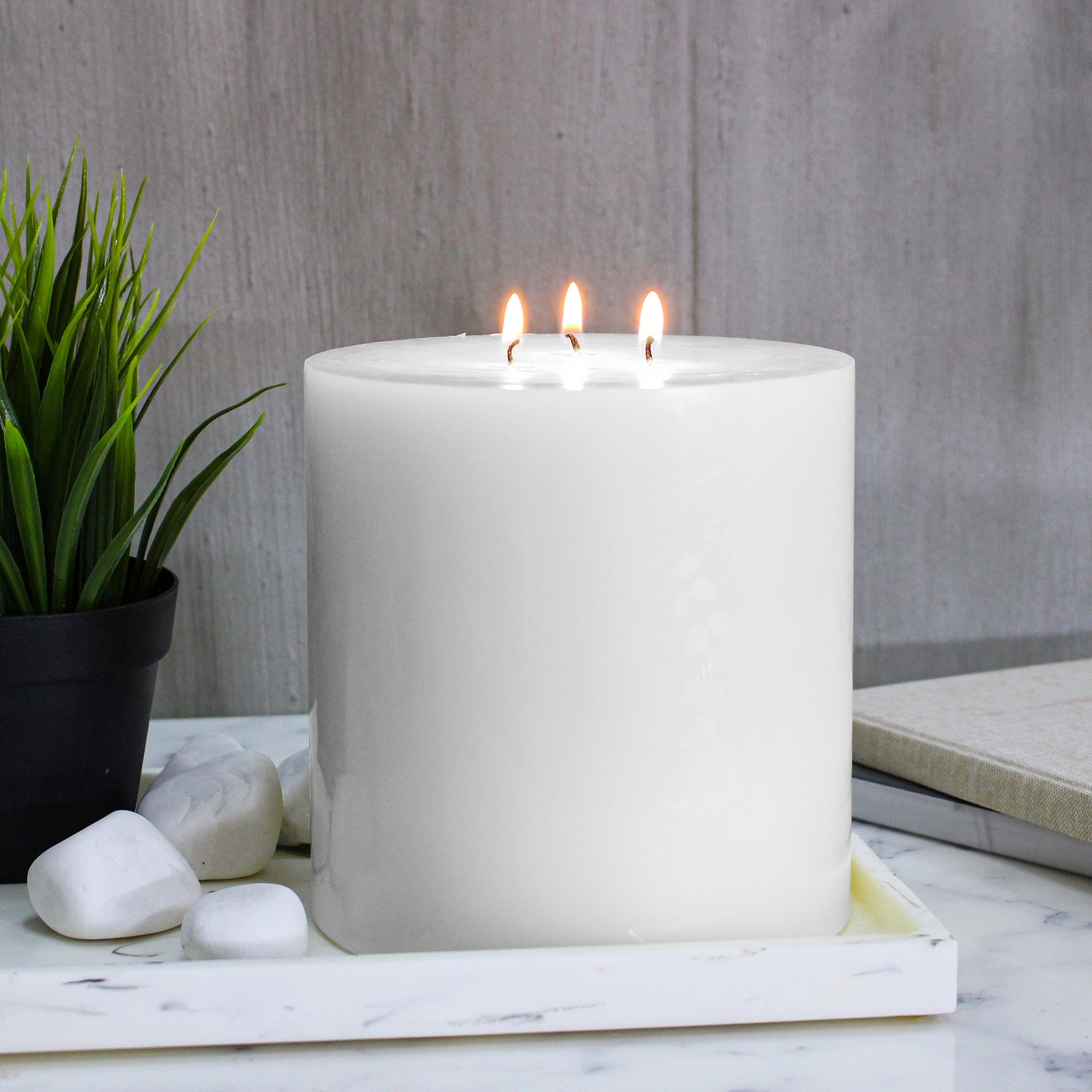 Mainstays Unscented White Pillar Candle