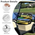 thumbnail image 6 of Yuyamidu Coconut Tree Golfcart Seat Covers Jamaican Flag Golf Cart Bench Cover Backrest Cover Breathable Fabric Seat Cover for 2 Person Seats Carts, 6 of 7