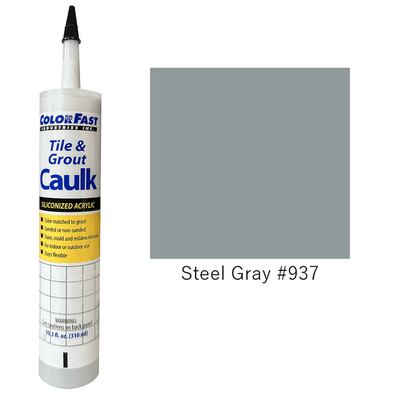 ColorFast Latex Caulk - Made to Match TEC Steel Gray - Unsanded Texture