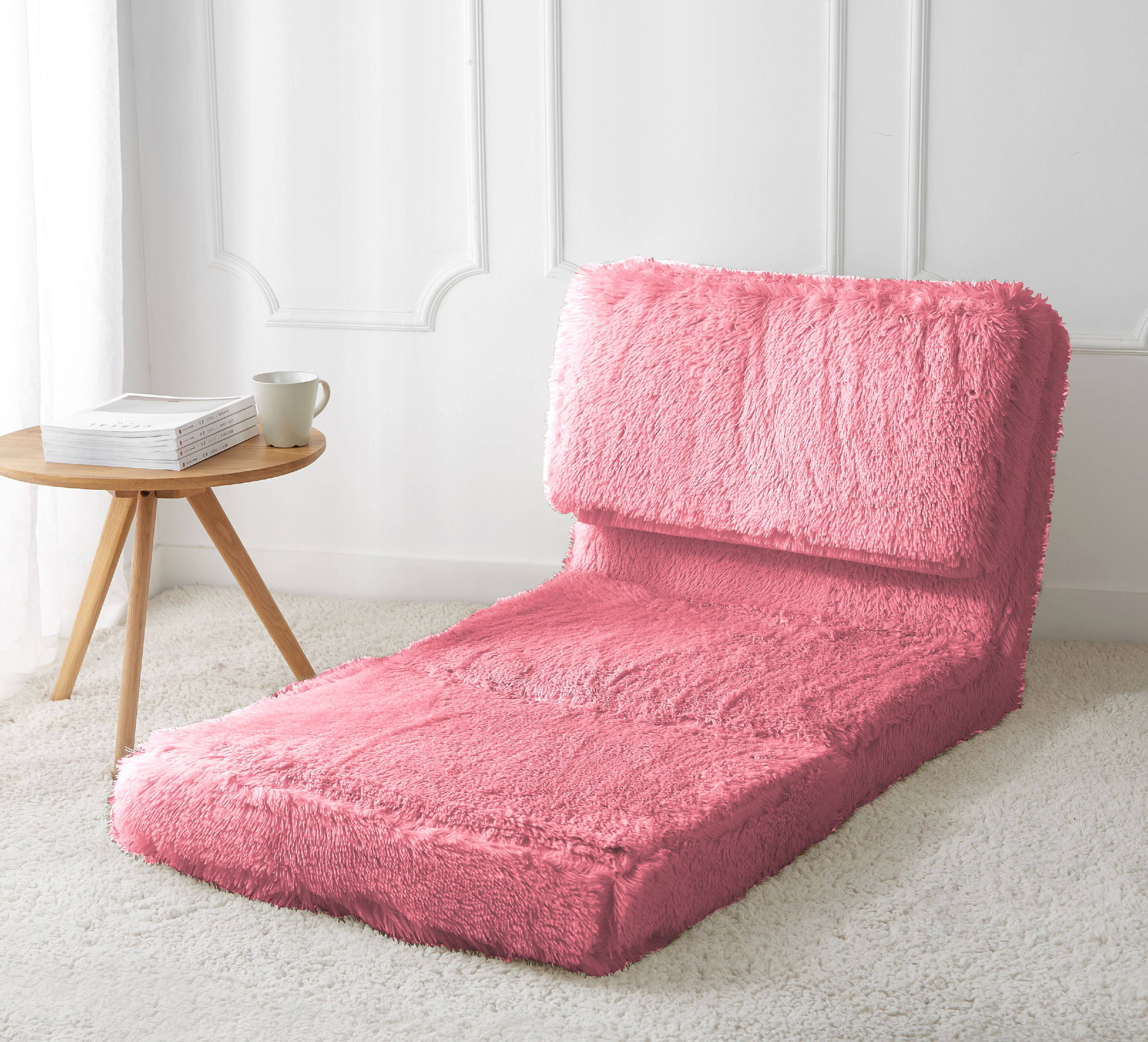 Your Zone Long Hair Faux Fur Flip Chair Your Zone Long Hair Faux Fur Flip Chair