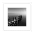 thumbnail image 1 of Warby Wooden Jetty End Southend on Sea Pier Photo 8X8 Inch Square Wooden Framed Wall Art Print Picture with Mount, 1 of 4