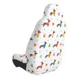 thumbnail image 2 of Wukai winter Snowflake Dachshund Full Set Car Seat Covers with Soft Padding Universal Auto Front Seats Protector and Cushion Mat, 2 of 5
