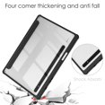 thumbnail image 5 of ELEHOLD Trifold Case for Samsung Galaxy Tab S8/Tab S7 11" 2022/2020 - Auto Wake Sleep Function Kickstand Built-in S Pen Holder Acrylic Clear Back Shockproof Cover for Samsung Tab S8/S7,Black, 5 of 7