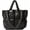 Black, variant on Chic Grid Puffer Down Quilted Tote Bag for Women Lady Trendy Large Shoulder Bag Top Handle Bag