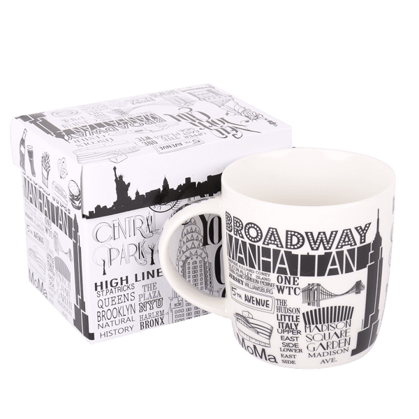 Taza Ceramica con Caja Decorativa