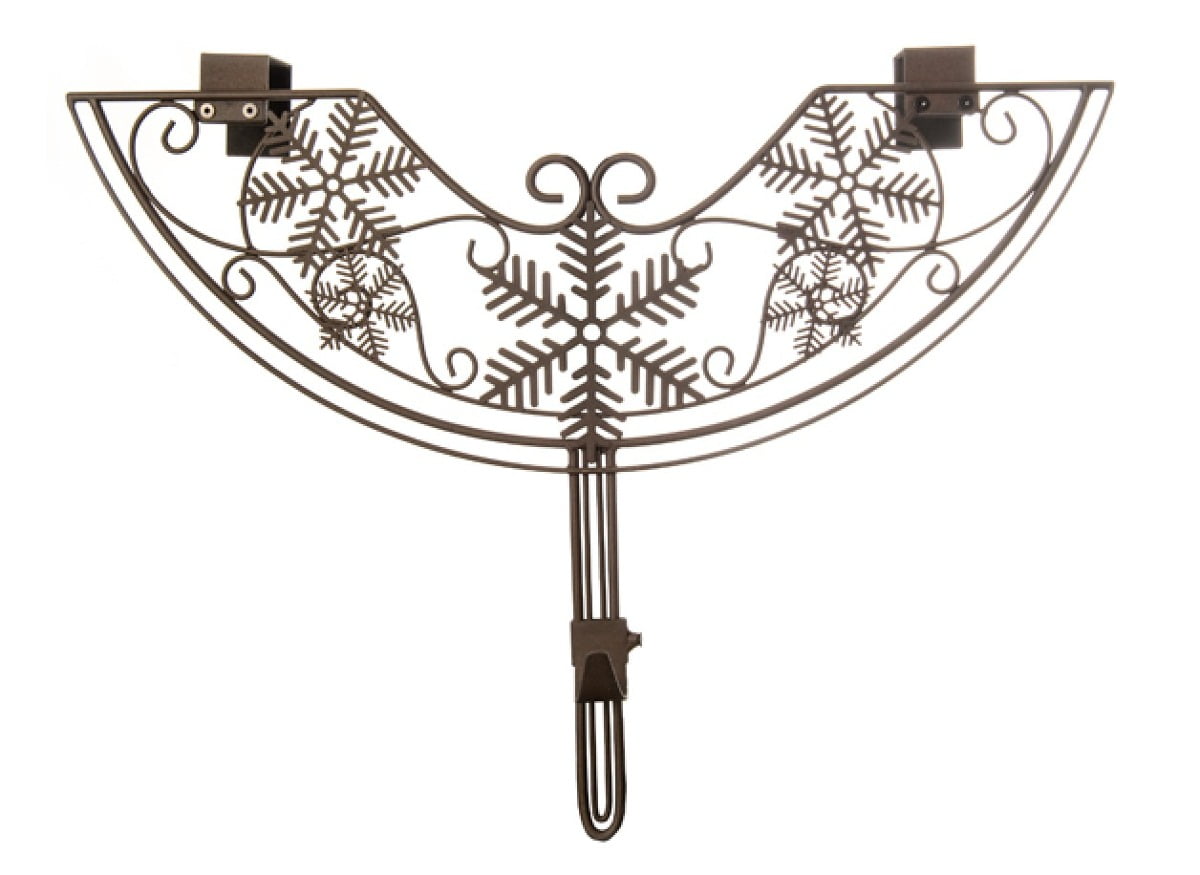 24&quot; Brown Snowflake Style Adjustable Decorative Christmas Wreath Hanger
